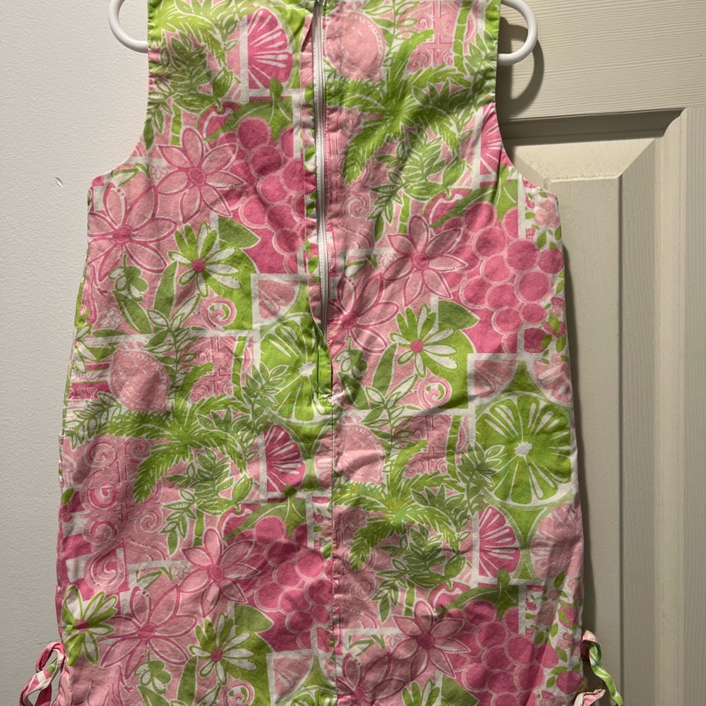 Lilly Pulitzer Girls Pink Lemonade/ Elephant Shift Dress - Picture 2 of 6